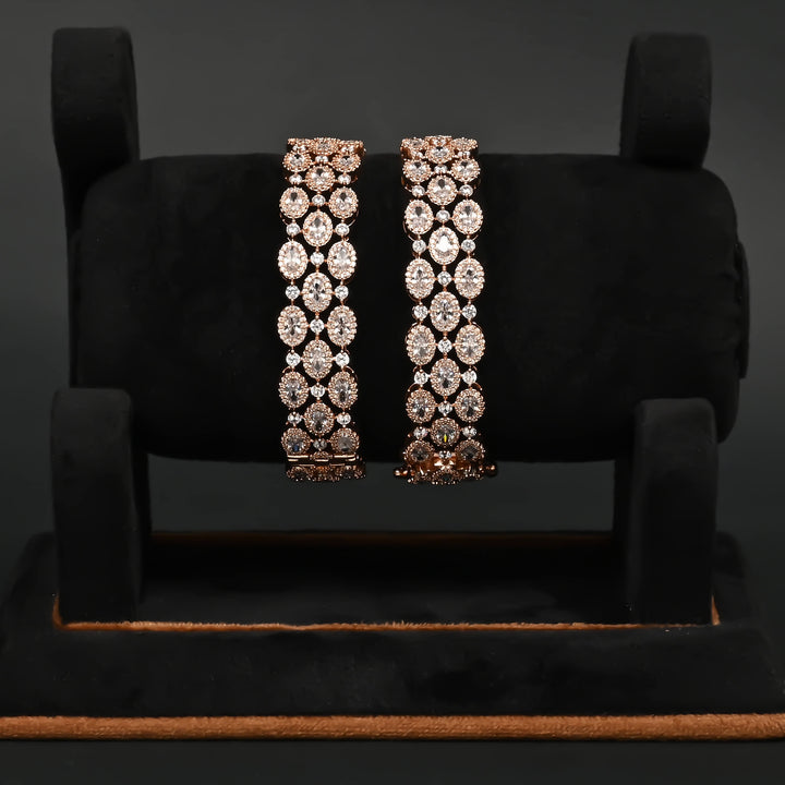 CZ Rose Gold Bangles
