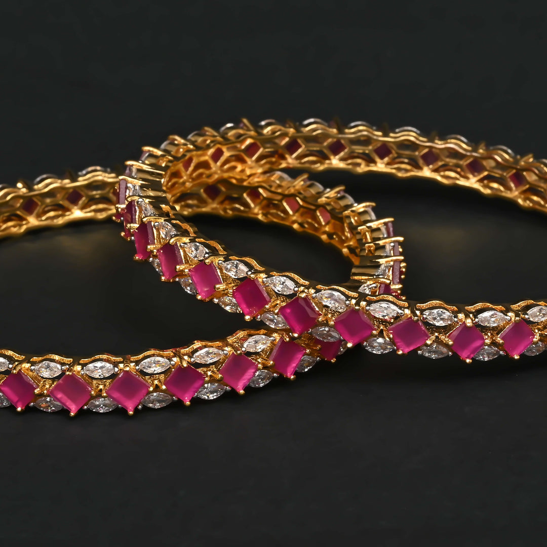 CZ Ruby Bangles