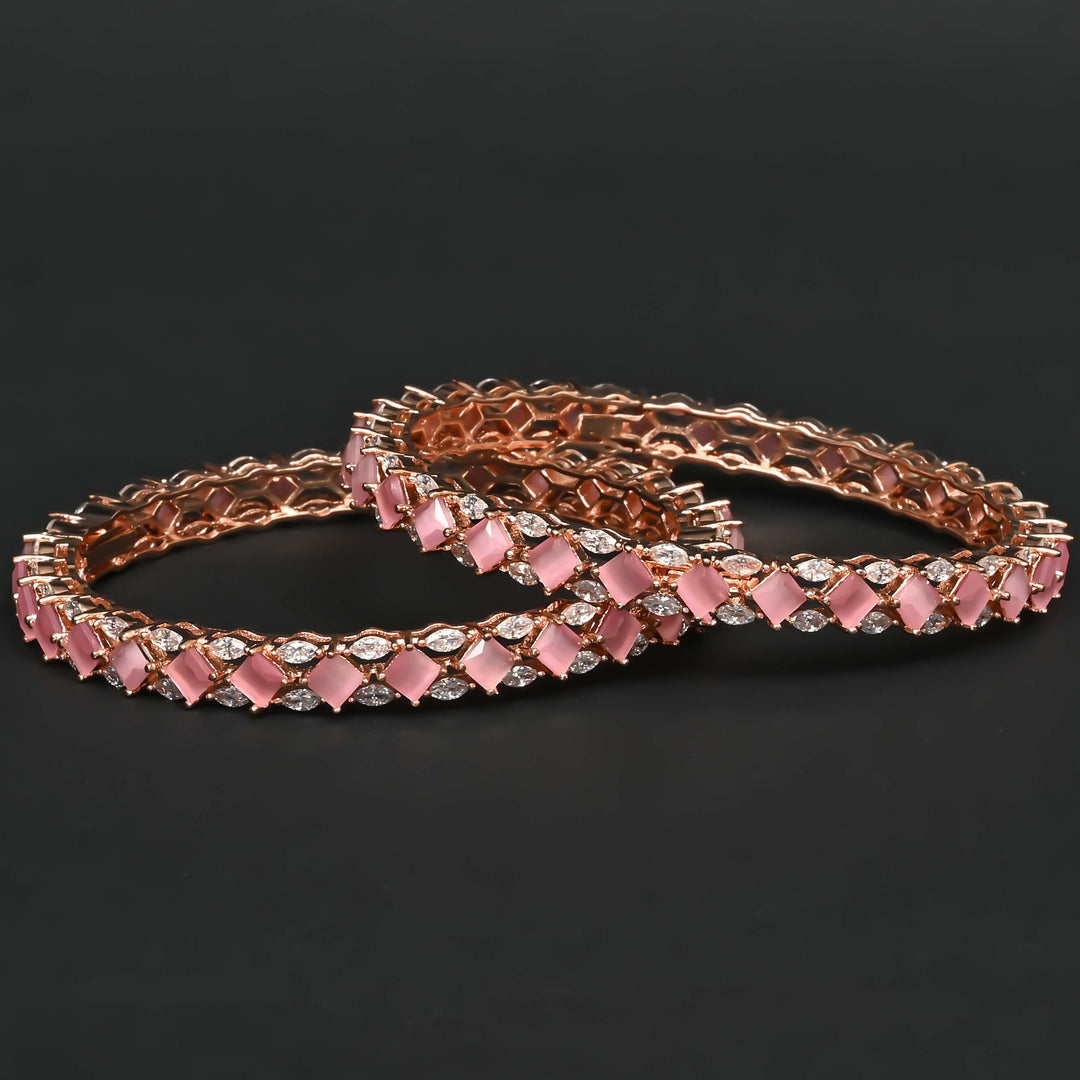 CZ Rose Gold bangles