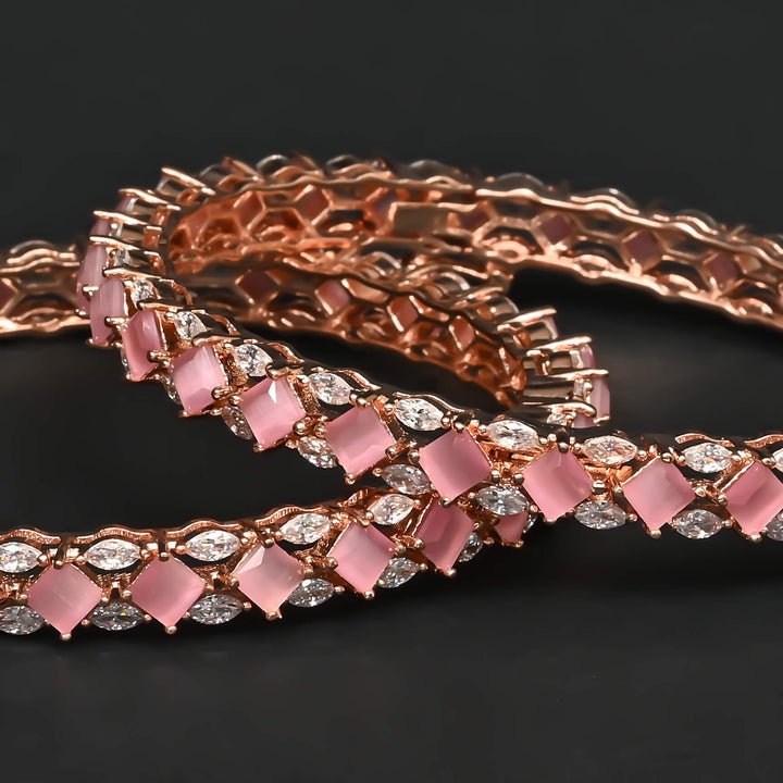 CZ Rose Gold bangles