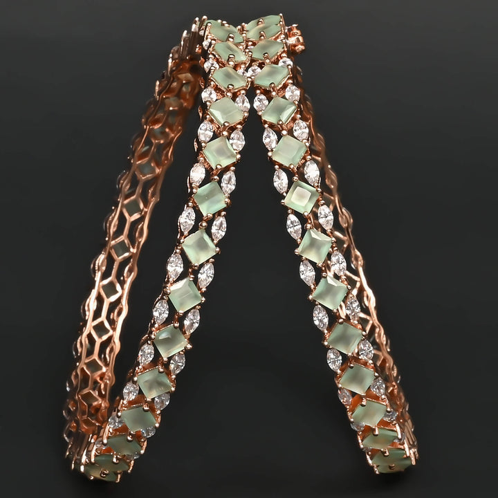 CZ Rose Gold Bangles