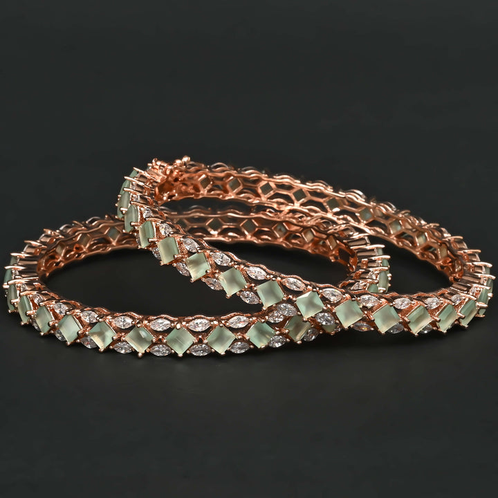 CZ Rose Gold Bangles