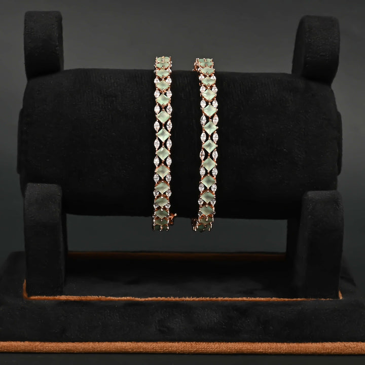 CZ Rose Gold Bangles