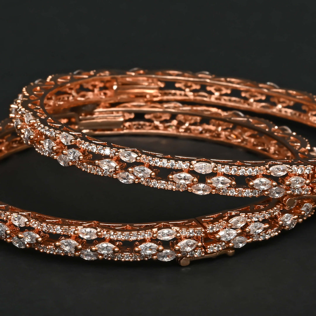 CZ Rose Gold Bangle