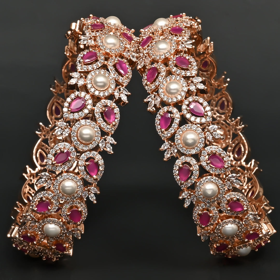 CZ Rose Gold Bangles