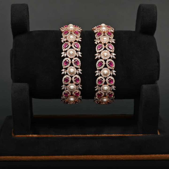 CZ Rose Gold Bangles
