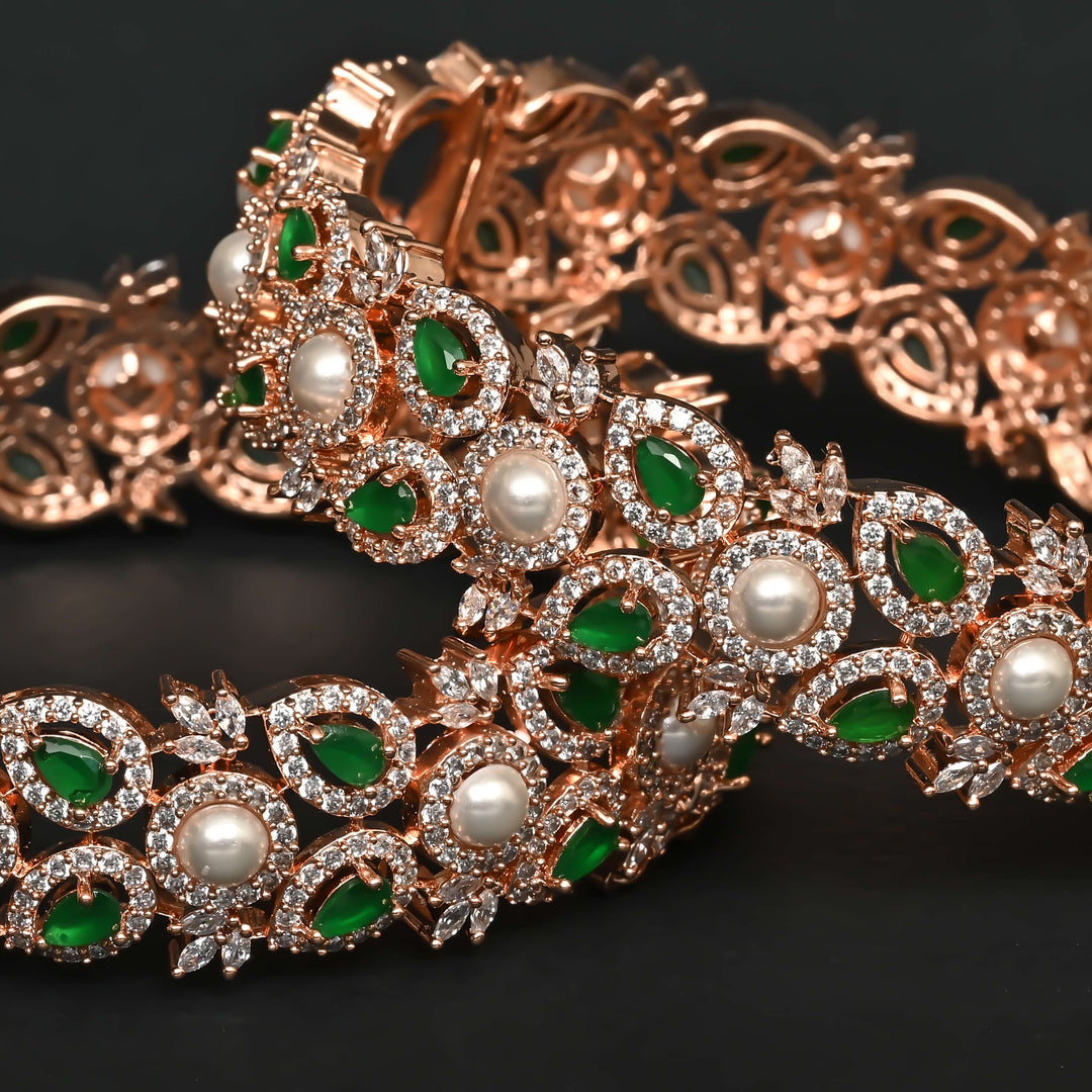 CZ Rose Gold Bangles