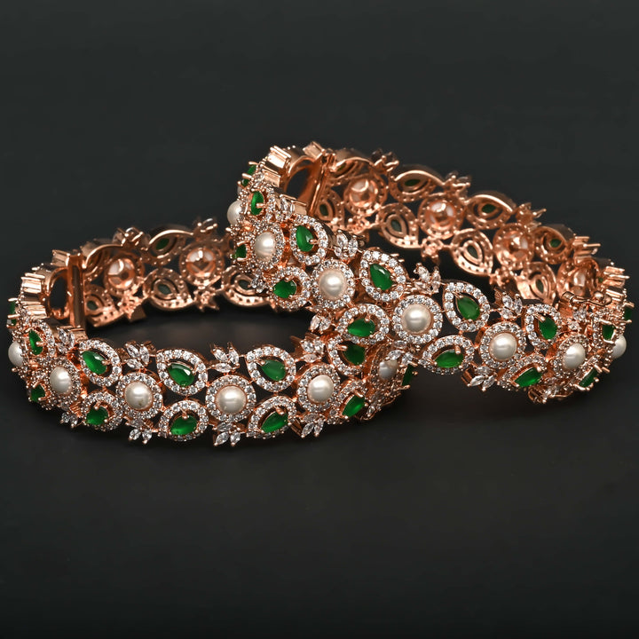 CZ Rose Gold Bangles