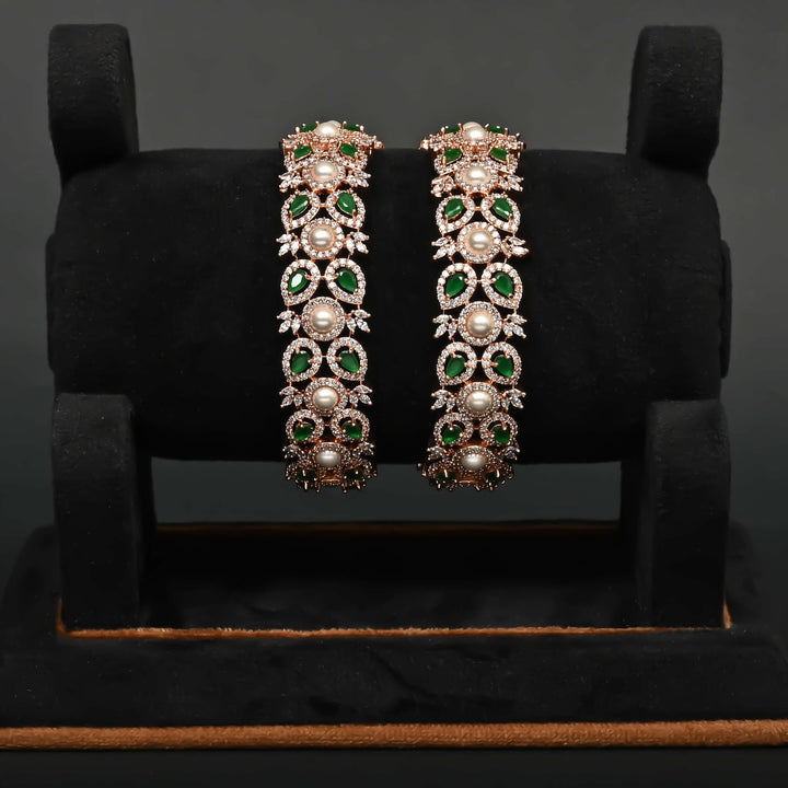 CZ Rose Gold Bangles