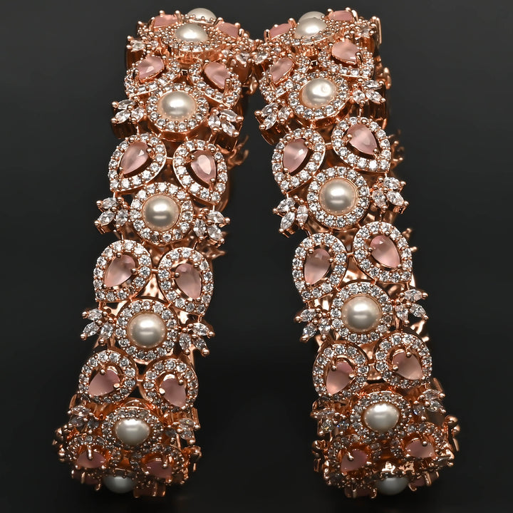 CZ Rose Gold Bangles
