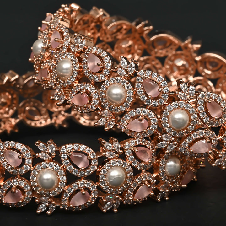 CZ Rose Gold Bangles