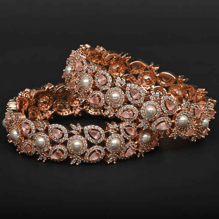 CZ Rose Gold Bangles