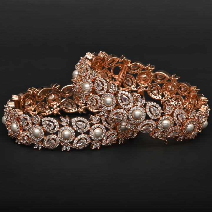 CZ Rose Gold Bangles