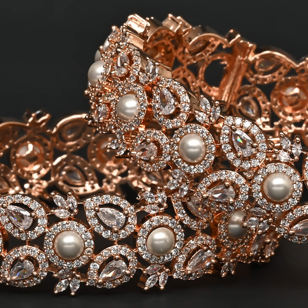CZ Rose Gold Bangles