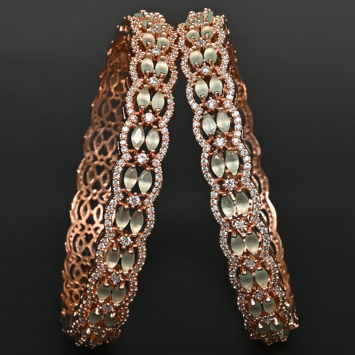 CZ Rose Gold Bangles
