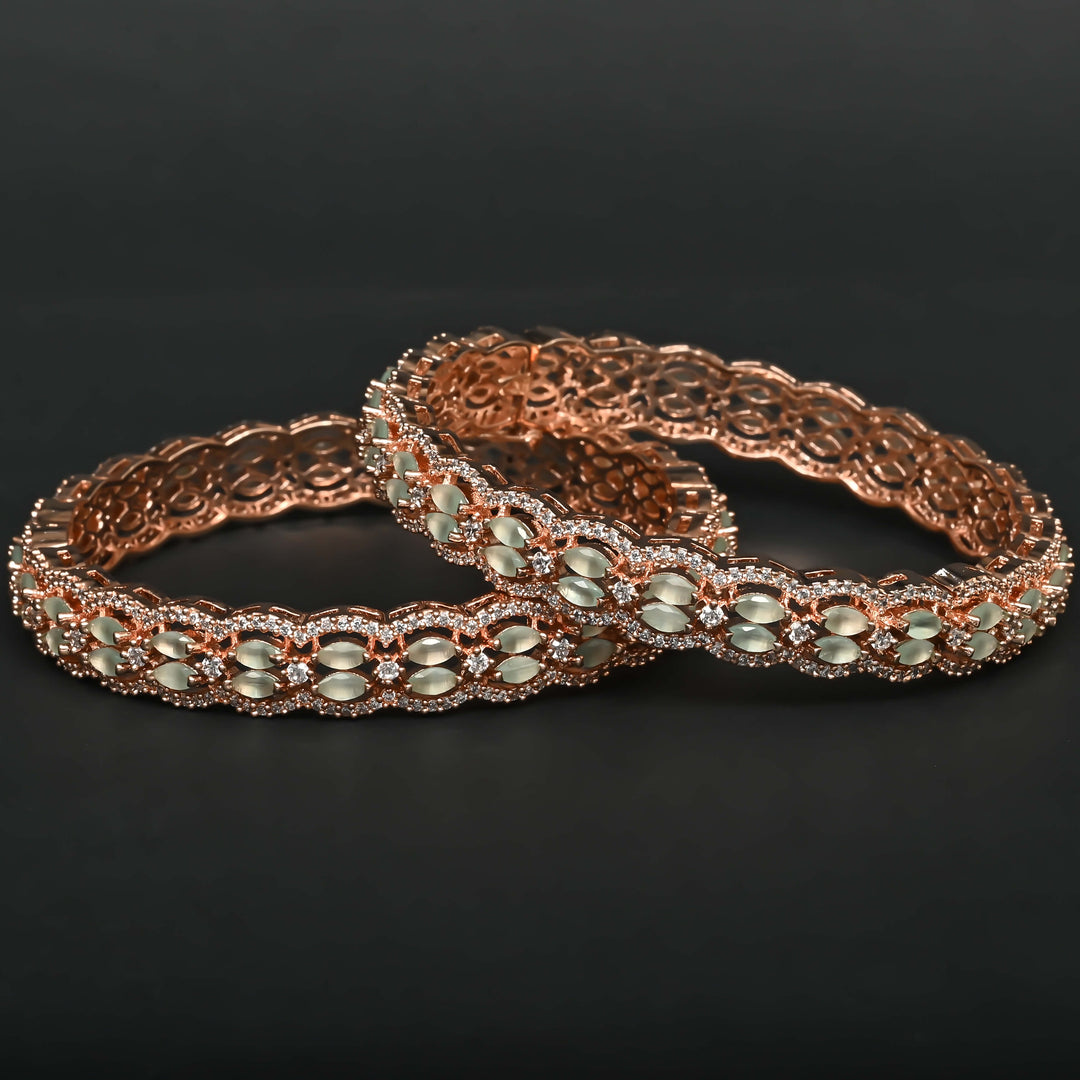 CZ Rose Gold Bangles