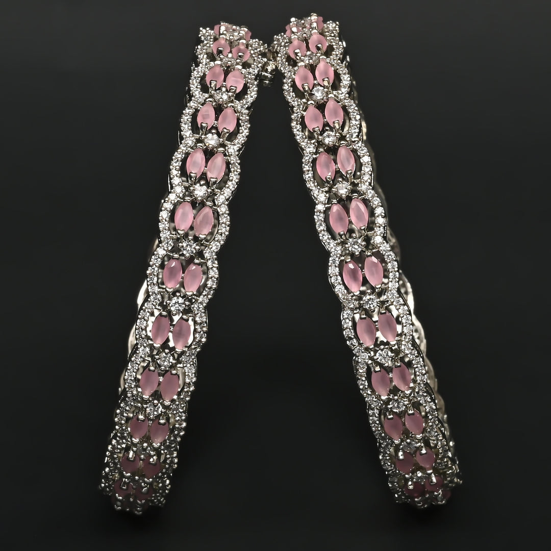 CZ White Gold Bangles