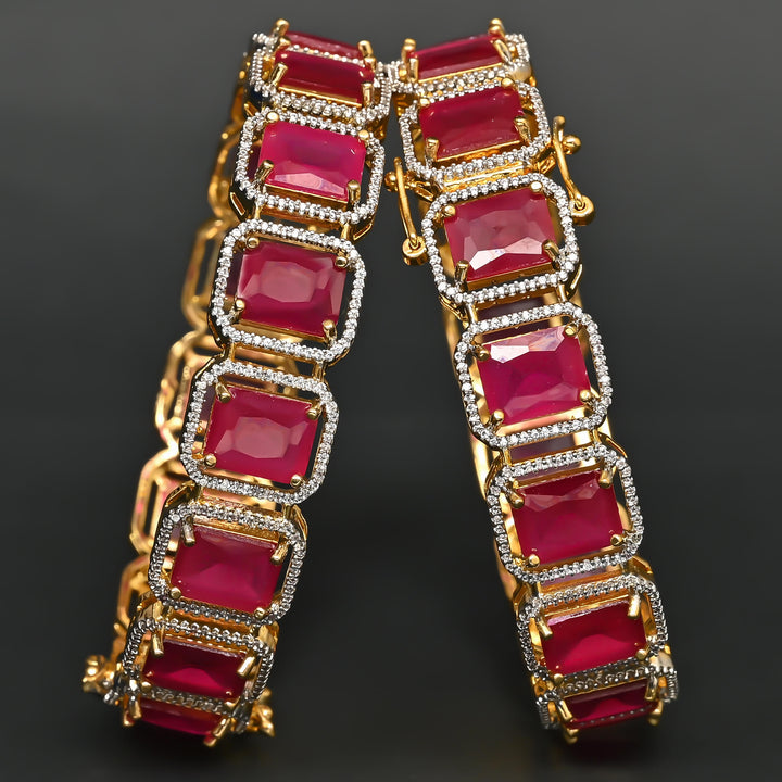 CZ Ruby Bangles
