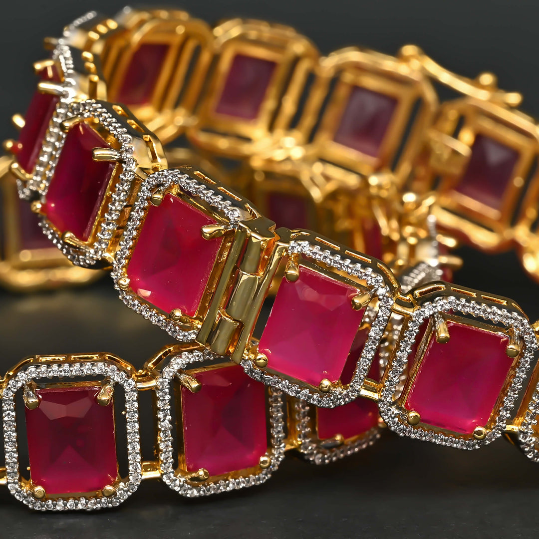 CZ Ruby Bangles