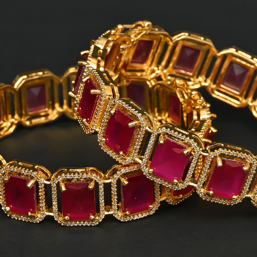 CZ Ruby Bangles