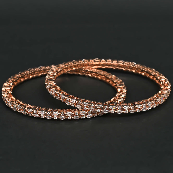CZ Rose Gold Bangles