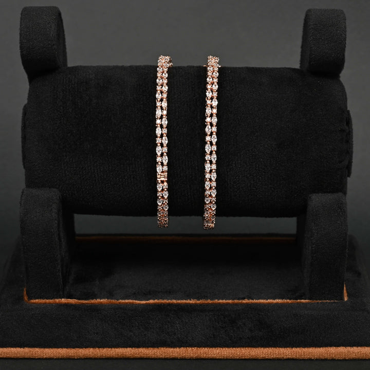 CZ Rose Gold Bangles