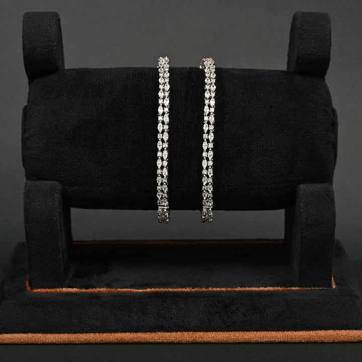 CZ White Gold Bangles