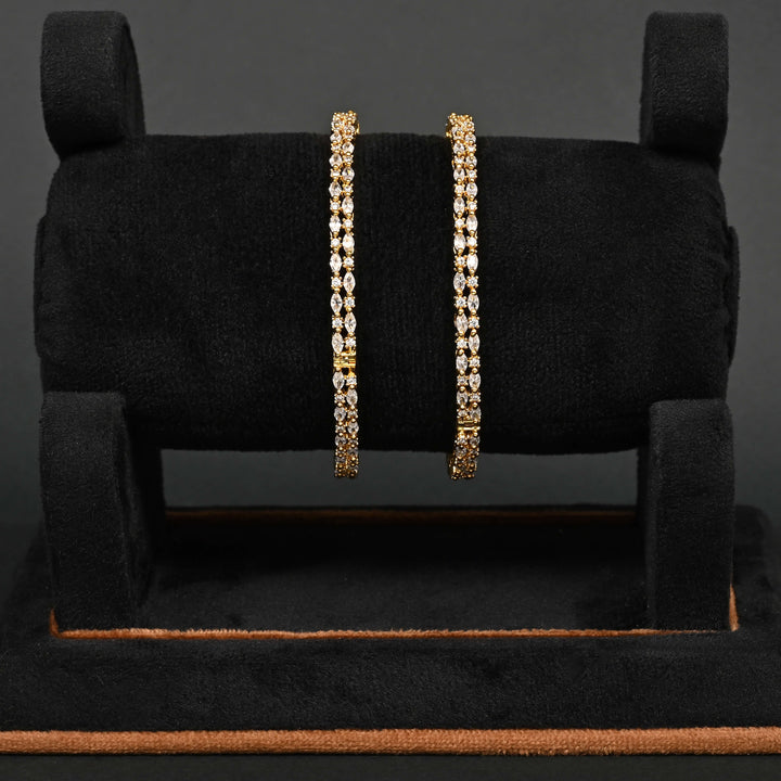 CZ Gold Finish Bangles