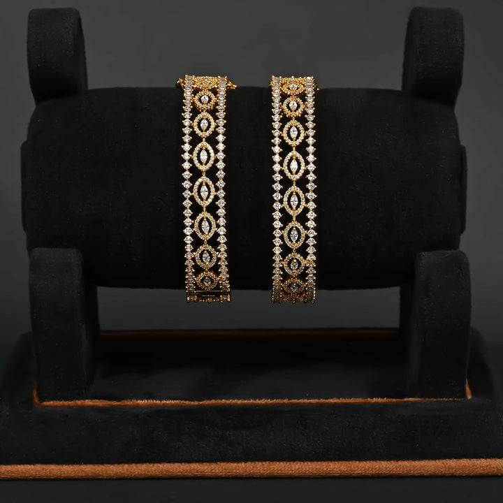 CZ Gold Finish Bangles