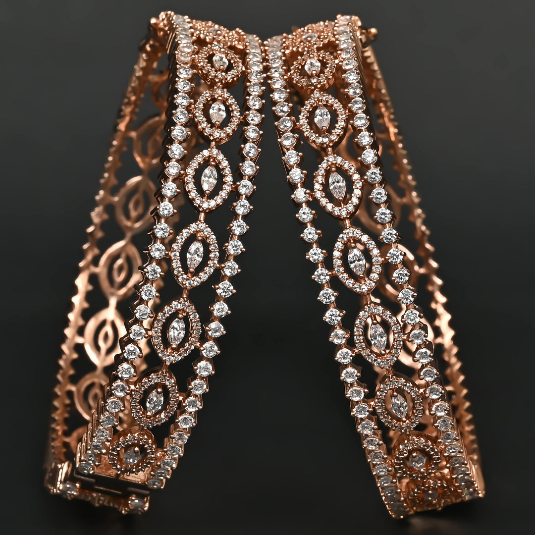 CZ Rose Gold Bangles