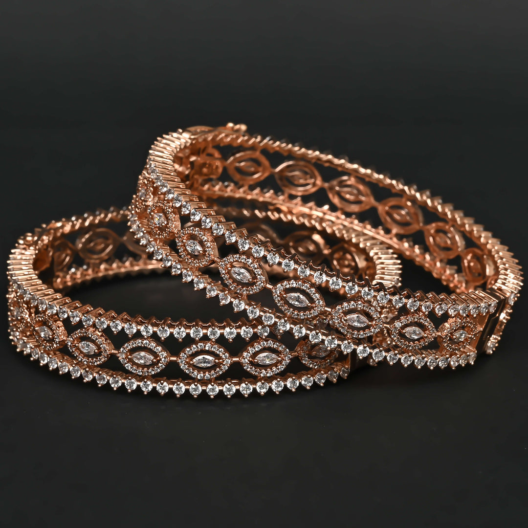 CZ Rose Gold Bangles
