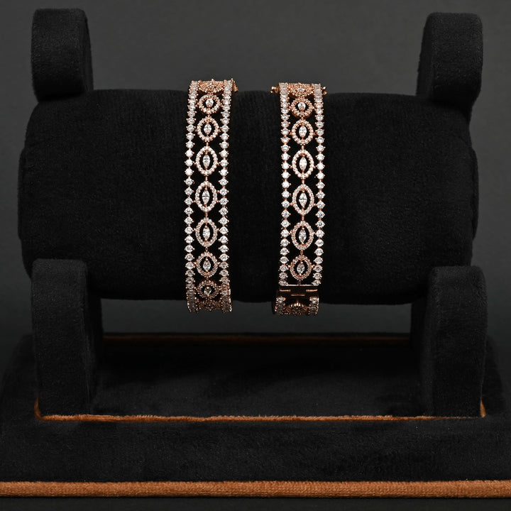 CZ Rose Gold Bangles