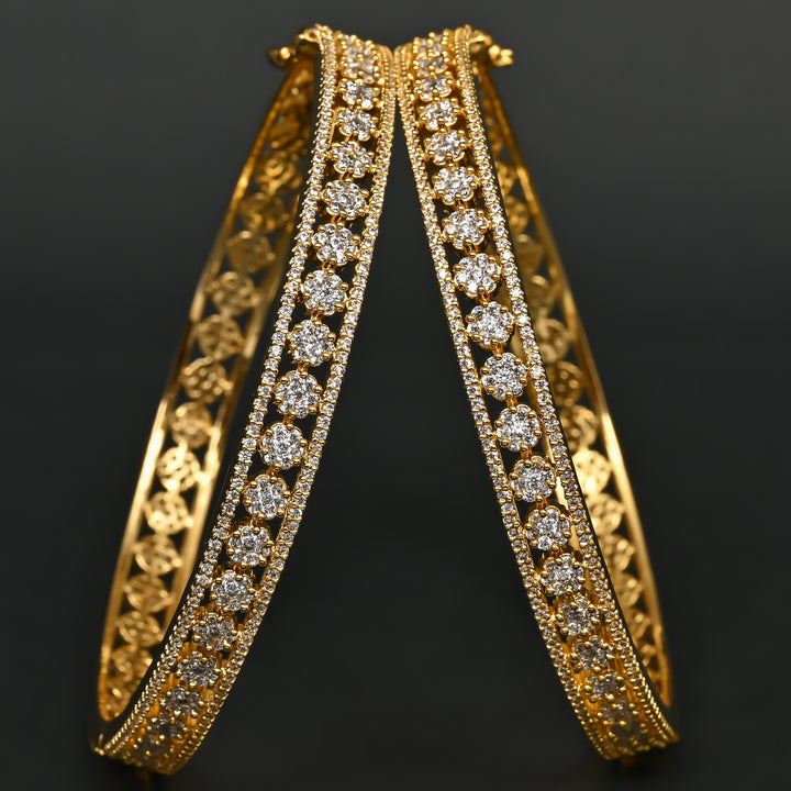 CZ Gold Polish Bangles