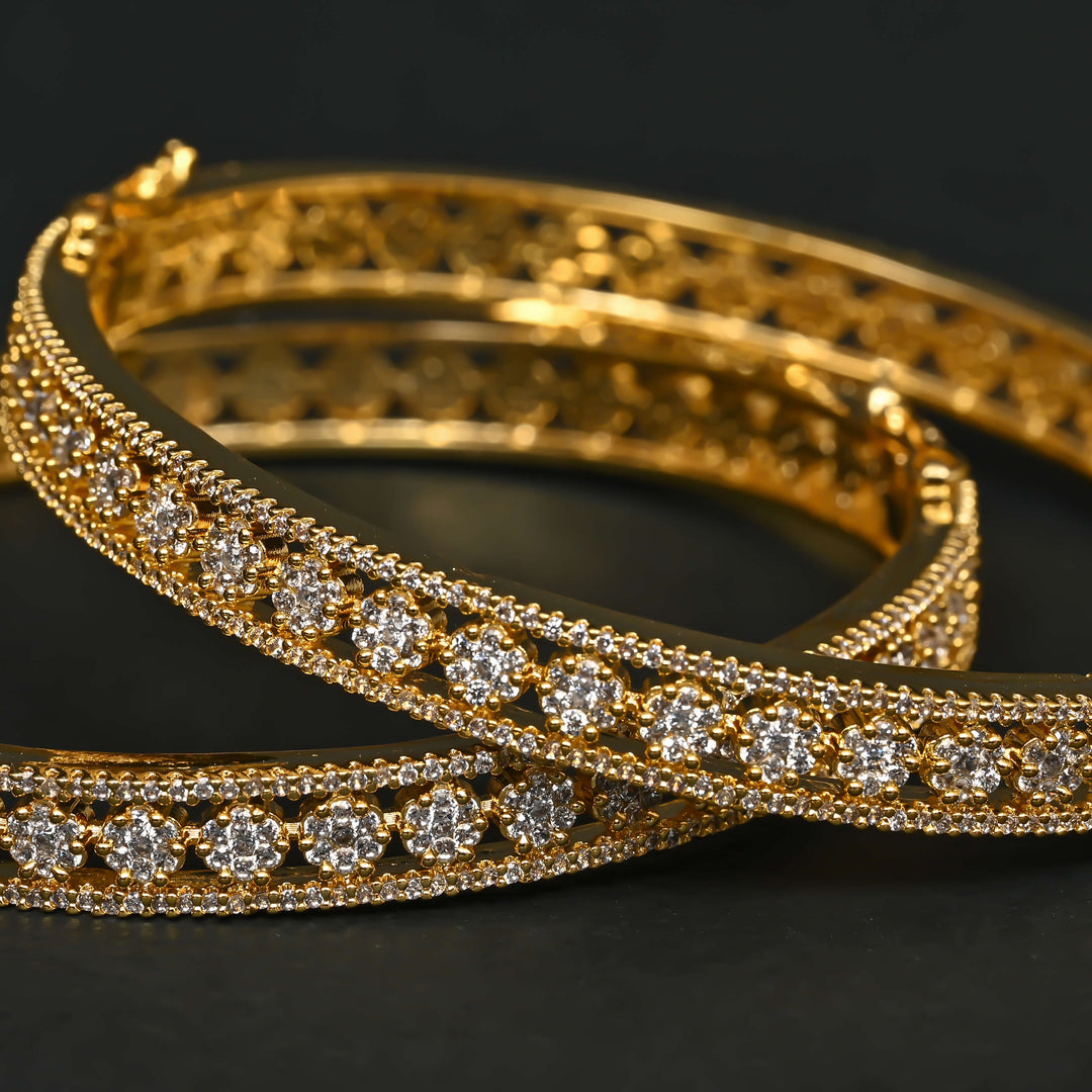 CZ Gold Polish Bangles