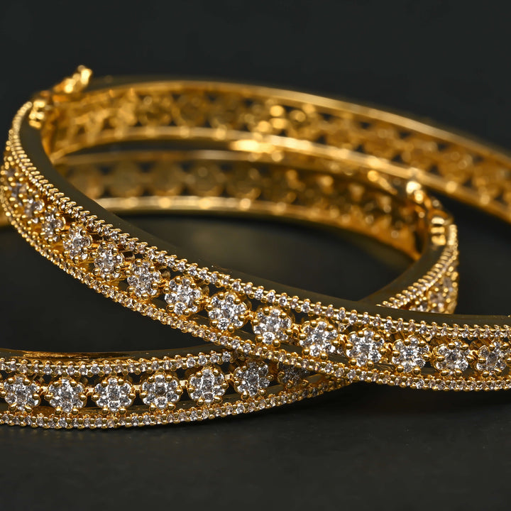 CZ Gold Polish Bangles