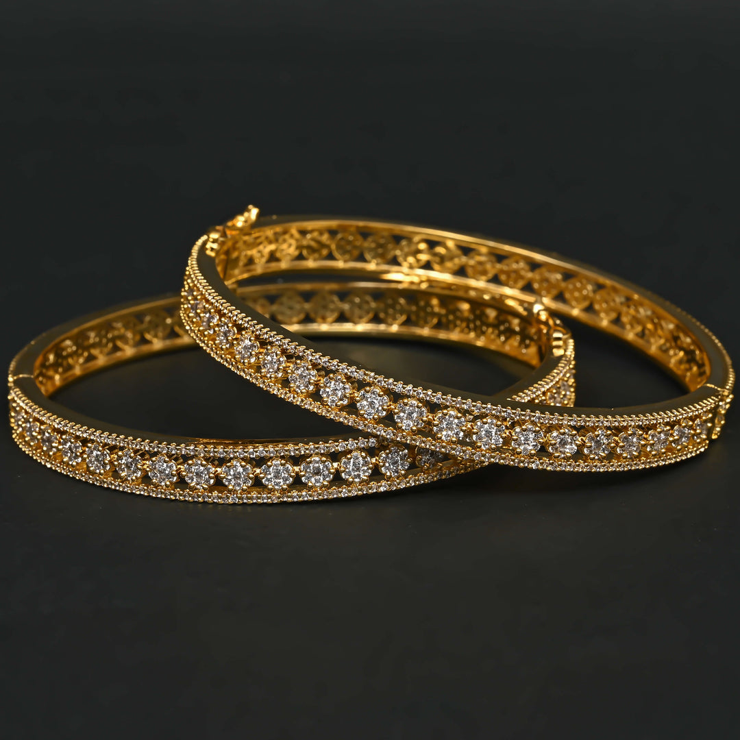 CZ Gold Polish Bangles