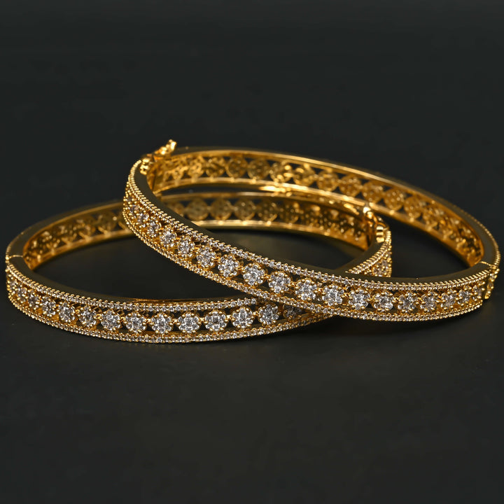 CZ Gold Polish Bangles