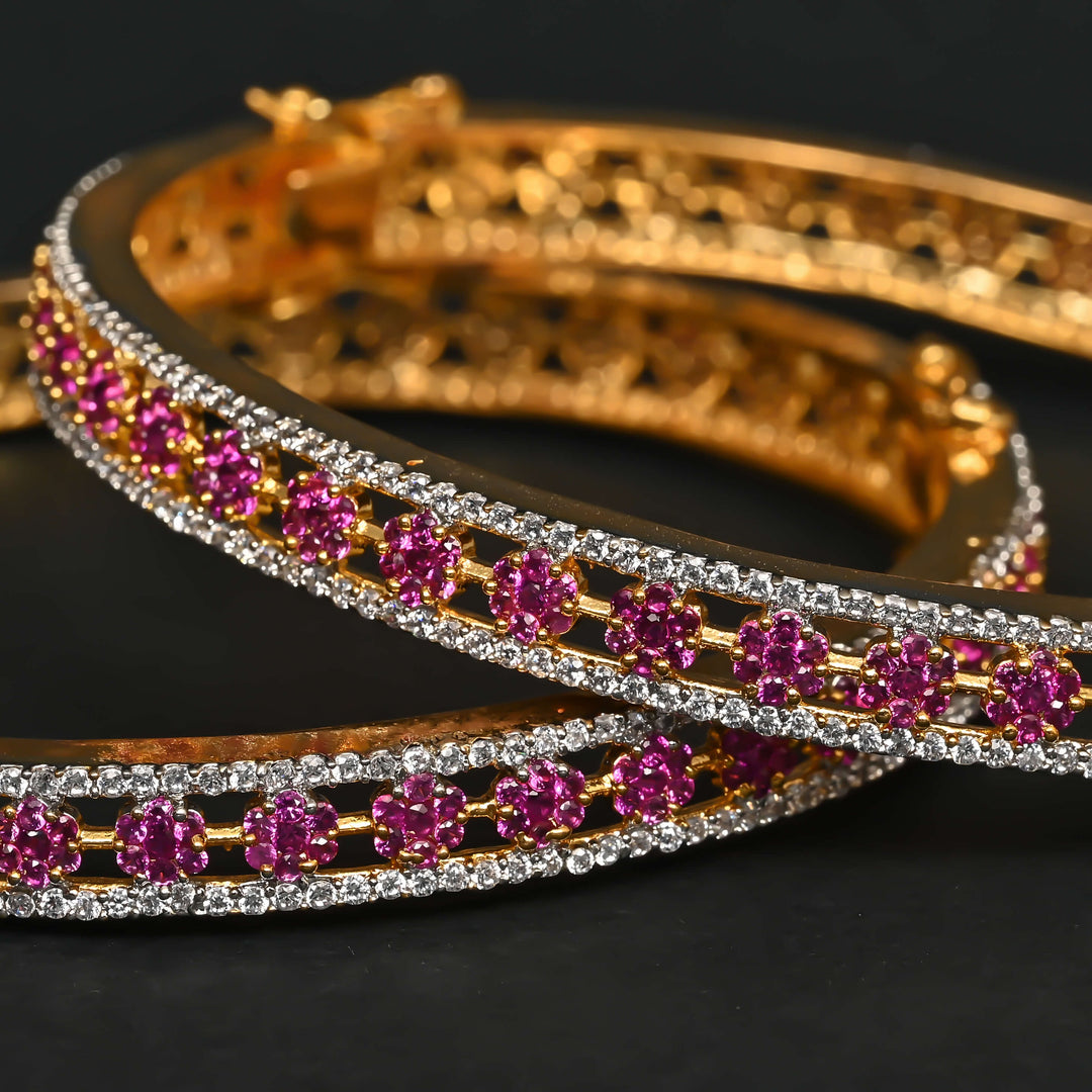 CZ Ruby Bangles
