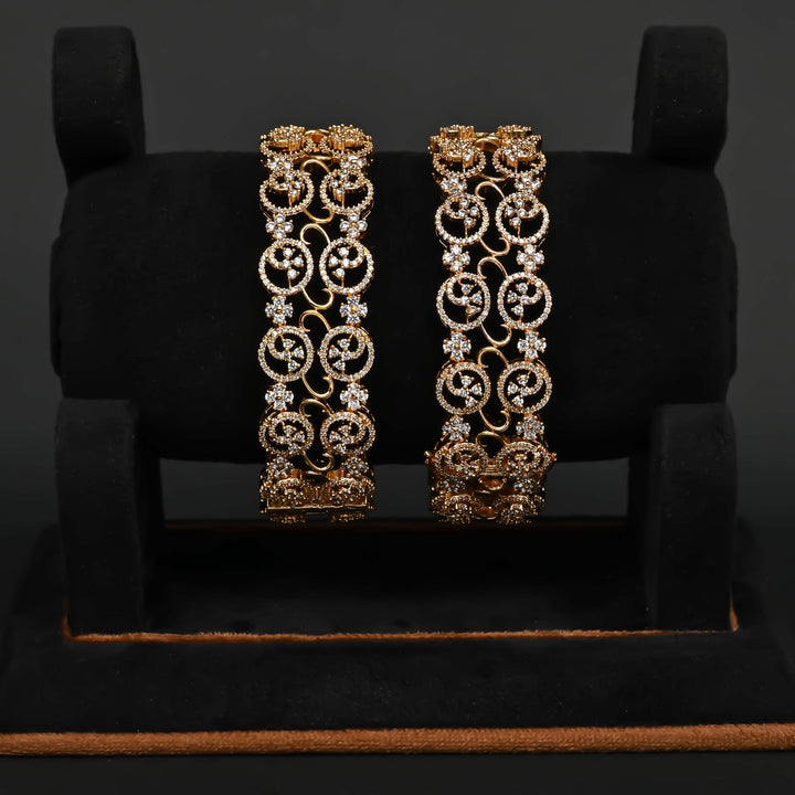 CZ Gold Finish Bangles