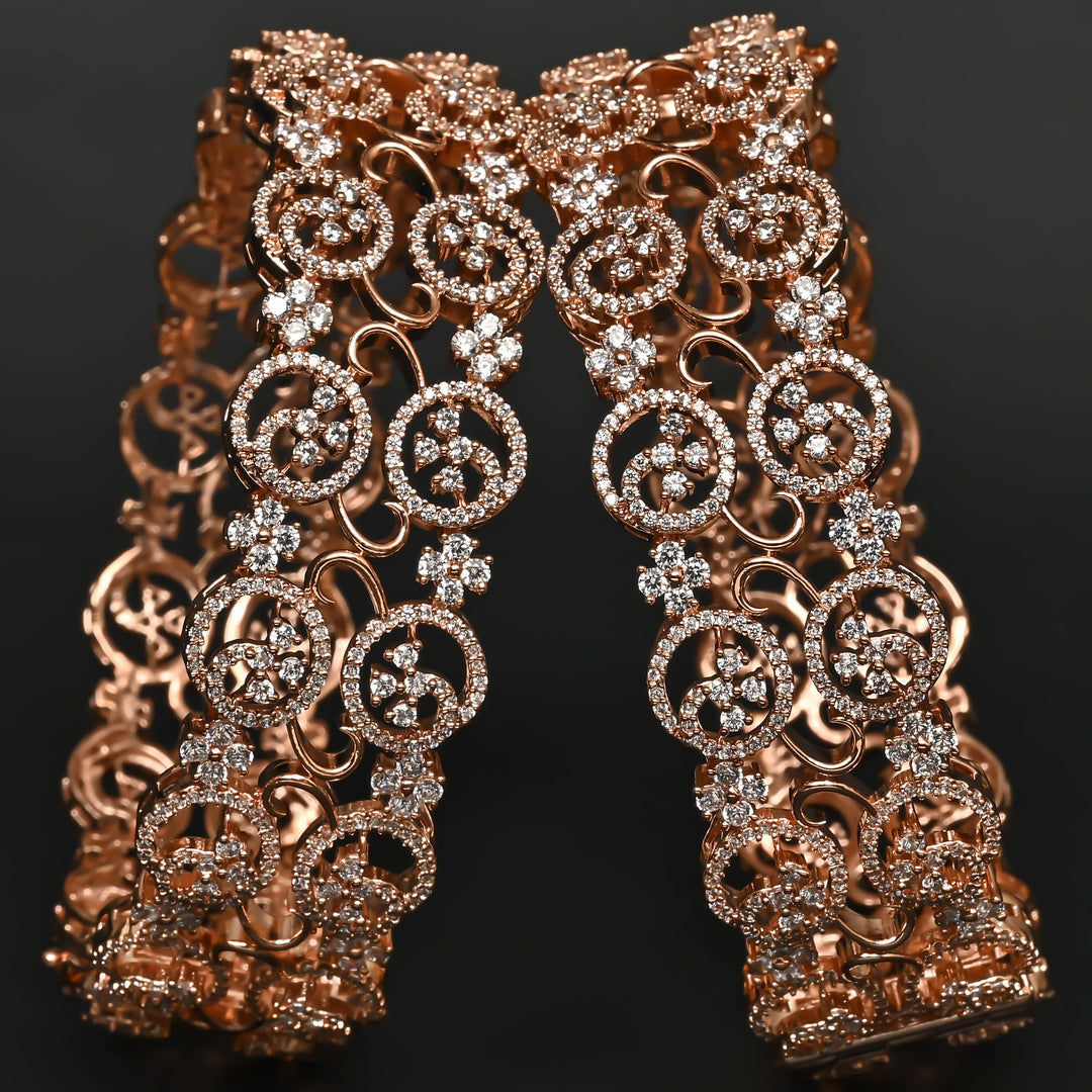 CZ Rose Gold Bangles