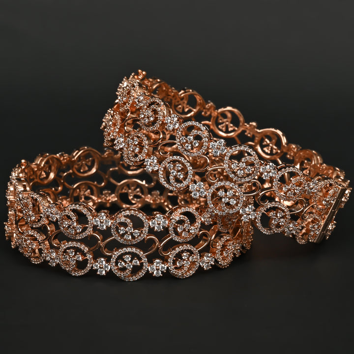 CZ Rose Gold Bangles