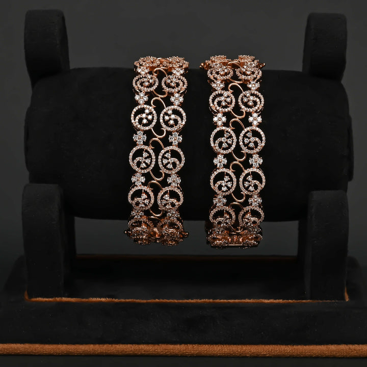 CZ Rose Gold Bangles