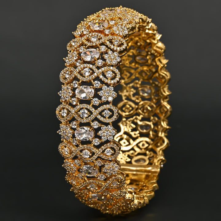 CZ Gold Finish Bangles