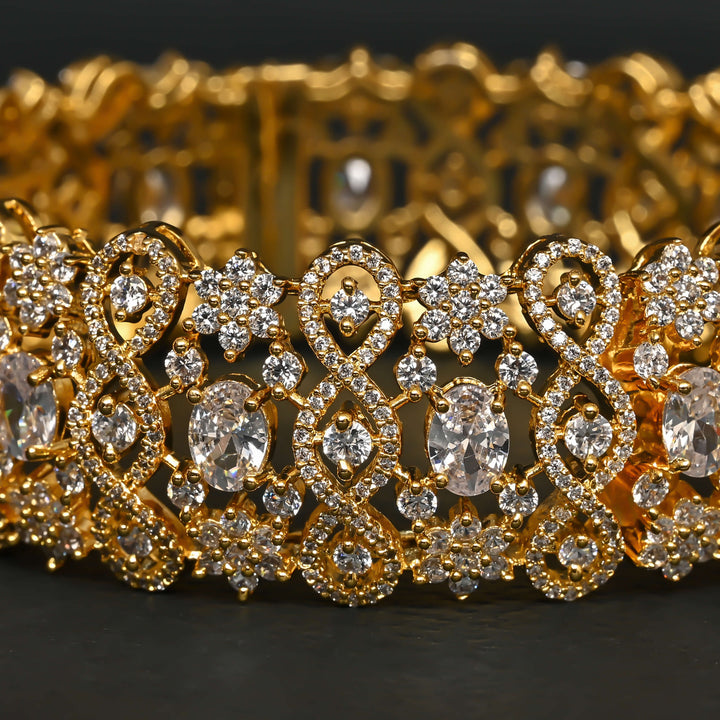 CZ Gold Finish Bangles