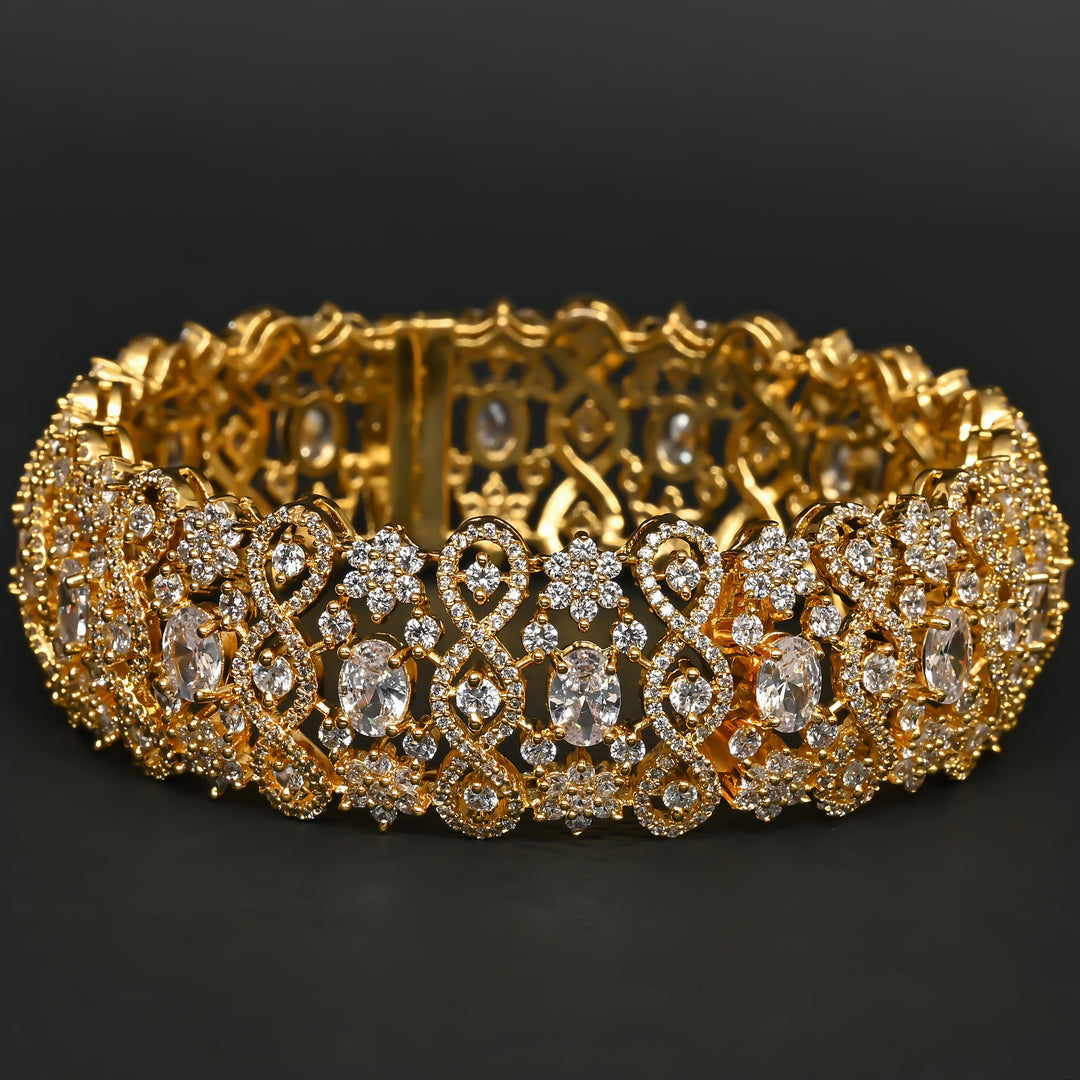 CZ Gold Finish Bangles