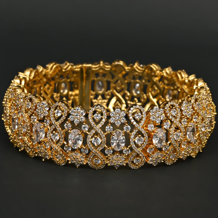 CZ Gold Finish Bangles