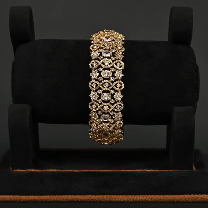 CZ Gold Finish Bangles