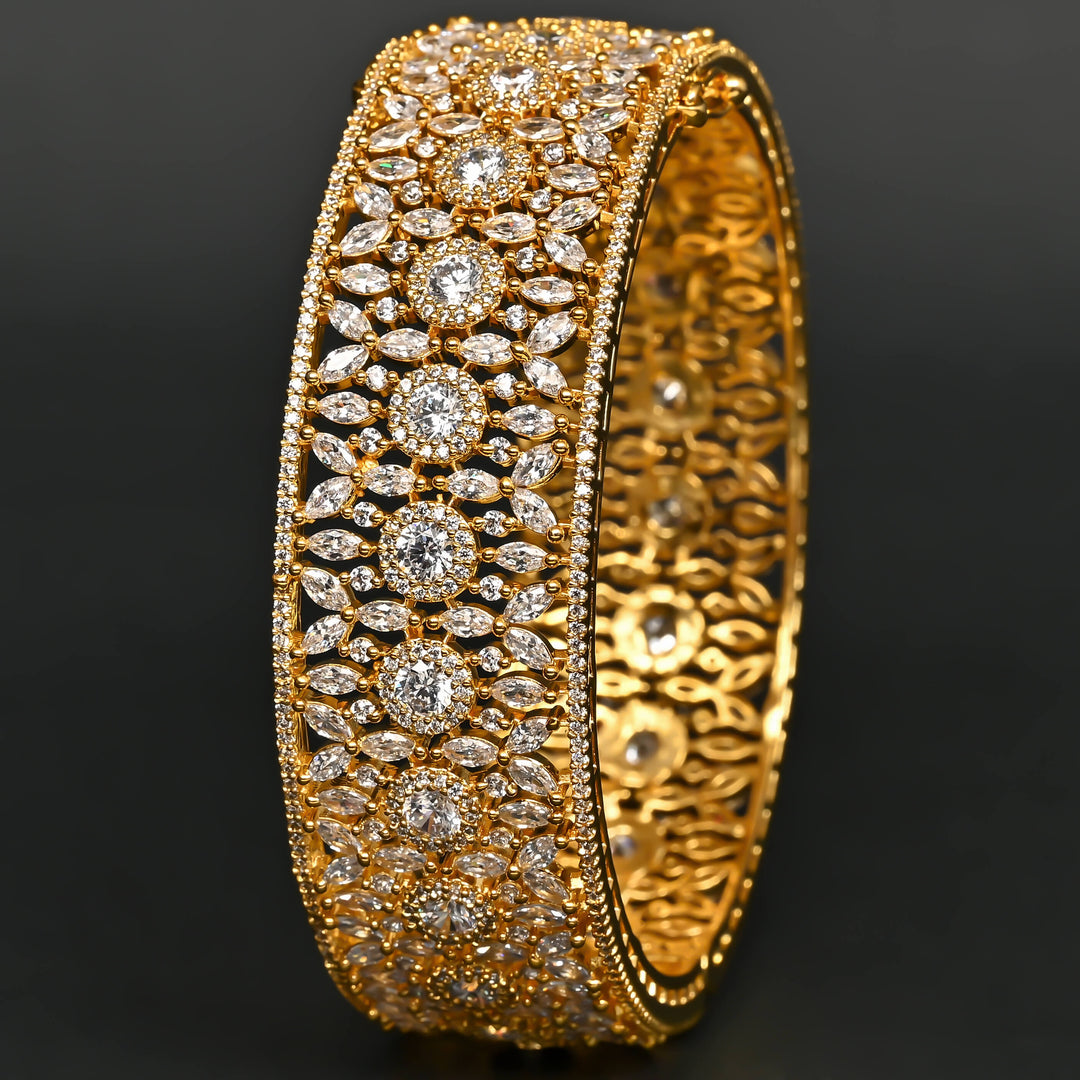 CZ Gold Finish Bangle