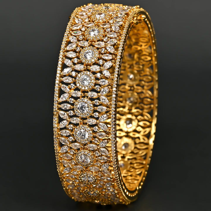 CZ Gold Finish Bangle