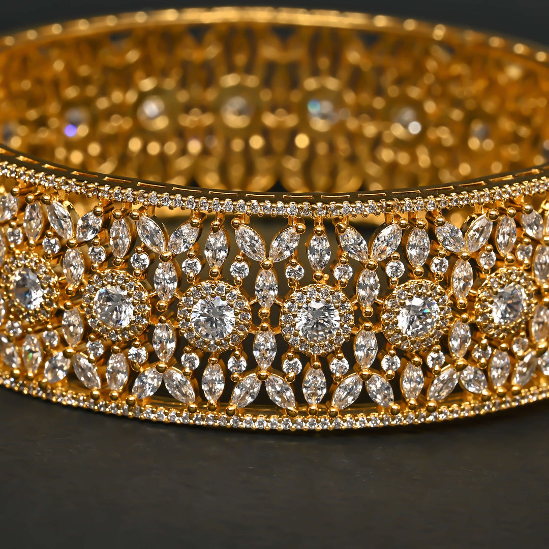 CZ Gold Finish Bangle